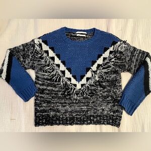 Anthropologie Miska Fringed Sweater